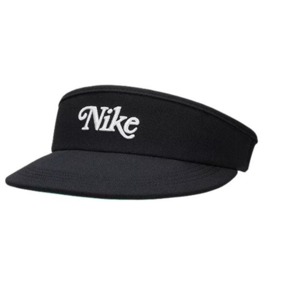 New Nike Adult Unisex Golf Dri-Fit Victory Visor Tall Cap Black Hat One Size - Picture 1 of 12